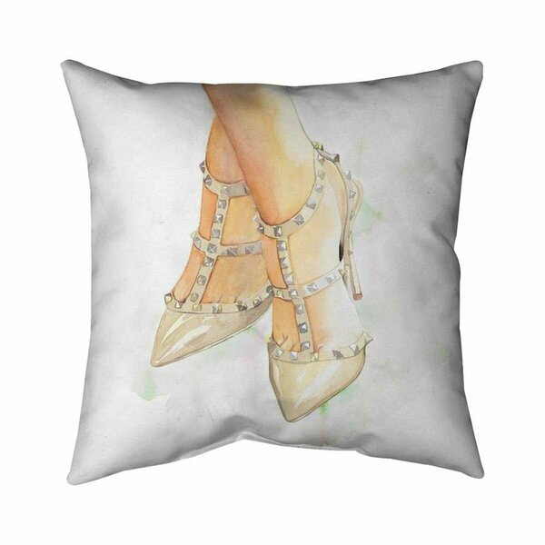 Fondo 20 x 20 in. Studded High Heels-Double Sided Print Indoor Pillow FO2775128